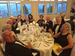 Rotarians, wives and friends enjoy the evening at the Crickhowell Rotary Charity Ball held at the Manor Hotel